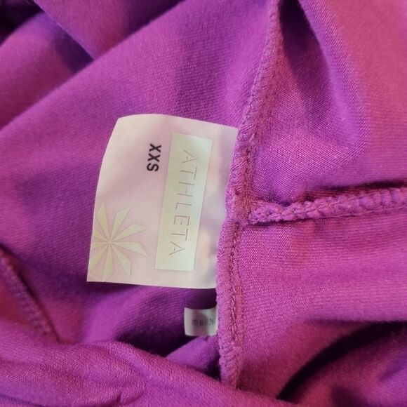 Athleta Pink Pullover Hooded Top Sweatshirt XXS - Picture 4 of 5